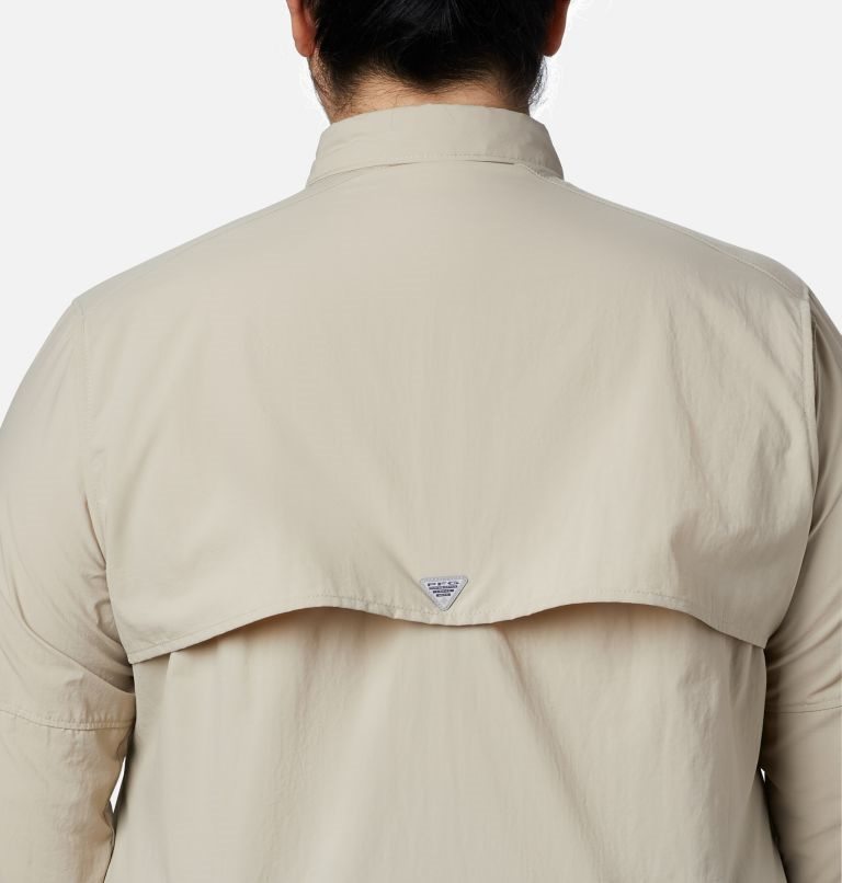 Women's Columbia PFG Bahama Long Sleeve Shirts Khaki | Plus Size CA-CA815